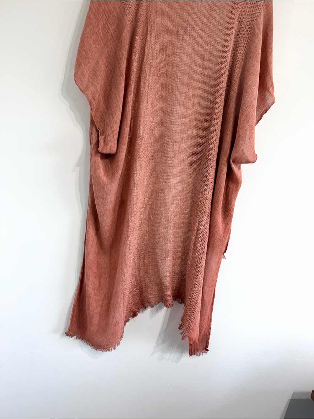 Free People Day Dream Washed Kimono Open-Weave Layering Cardigan terracotta - Picture 8 of 11